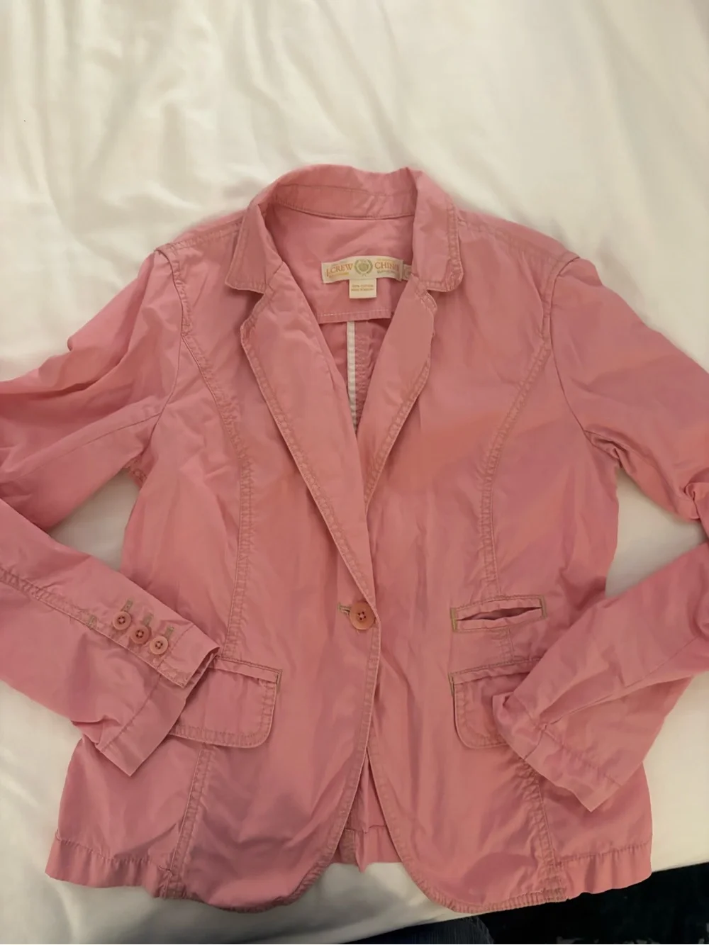 J. Crew chino Women's Pink Single-Button Casual Blazer